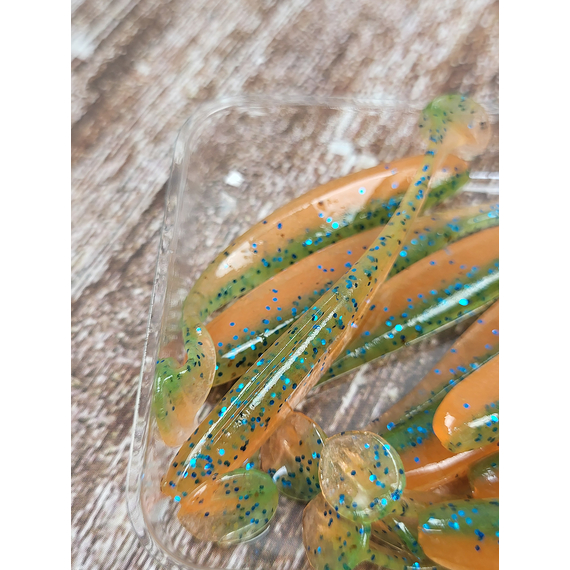 Силикон Keitech Easy Shiner 2" (12 шт/упак), цвет: pal#11 rotten carrot, Длина силикона: 2" (5.1 см), Расцветка силикона: PAL#11 Rotten Carrot, фото , изображение 8