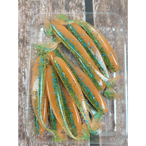 Силикон Keitech Easy Shiner 2" (12 шт/упак), цвет: pal#11 rotten carrot, Длина силикона: 2" (5.1 см), Расцветка силикона: PAL#11 Rotten Carrot, фото , изображение 9