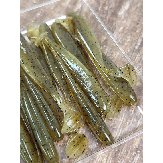 Силікон Keitech Easy Shiner 2" #101 Green Pumpkin PP. (12 шт / уп) к:green pumpkin pp., Довжина силікону: 2" (5.1 см), Колір силікону: #101 Green Pumpkin PP., фото , изображение 13