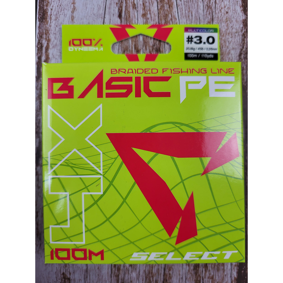 Шнур рыболовный Select Basic PE 100m, 0.26mm, 45Lb/20.8kg, цвет: разноцветный, Диаметр: 0.26mm, Размотка: 100m, Выберите цвет: мультиколор, фото , изображение 4