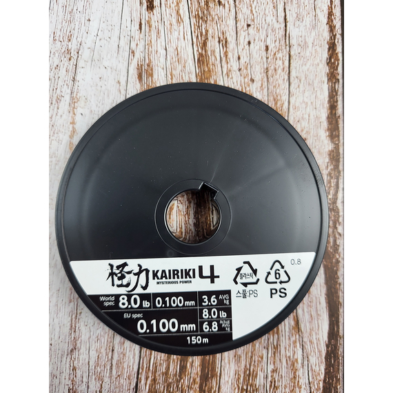 Шнур Shimano Kairiki 4 PE (Steel Gray) 150m 0.10mm 6.8kg, Диаметр: 0.10mm, Выберите цвет: сірий, фото , изображение 6