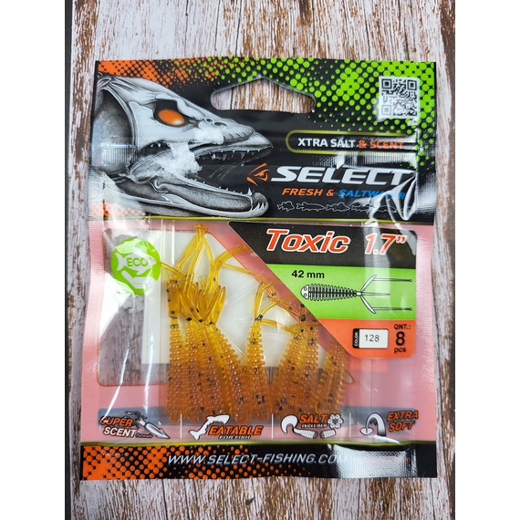 Силикон Select Toxic 1.7" col.128 (8 шт/упак), Длина силикона: 1.7" (4.2 см), Расцветка силикона: 128, фото , изображение 4