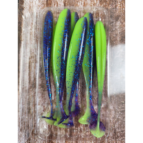 Силикон Keitech Easy Shiner 3.5" ц:pal#06 violet lime berry, Длина силикона: 3.5" (8.9 см), Расцветка силикона: PAL#06 Violet Lime Berry, фото , изображение 6