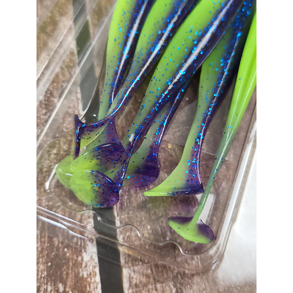 Силикон Keitech Easy Shiner 3.5" ц:pal#06 violet lime berry, Длина силикона: 3.5" (8.9 см), Расцветка силикона: PAL#06 Violet Lime Berry, фото , изображение 9
