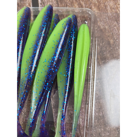 Силикон Keitech Easy Shiner 3.5" ц:pal#06 violet lime berry, Длина силикона: 3.5" (8.9 см), Расцветка силикона: PAL#06 Violet Lime Berry, фото , изображение 10