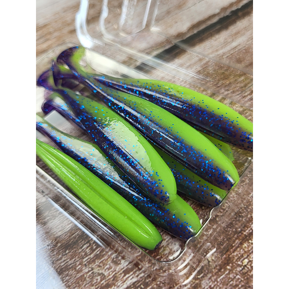 Силикон Keitech Easy Shiner 3.5" ц:pal#06 violet lime berry, Длина силикона: 3.5" (8.9 см), Расцветка силикона: PAL#06 Violet Lime Berry, фото , изображение 11