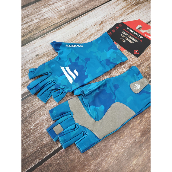 Рукавички Favorite Solar Fishing Gloves 5 Cut L/XL blue, Размер: L/XL, Модель: Blue, фото , изображение 13