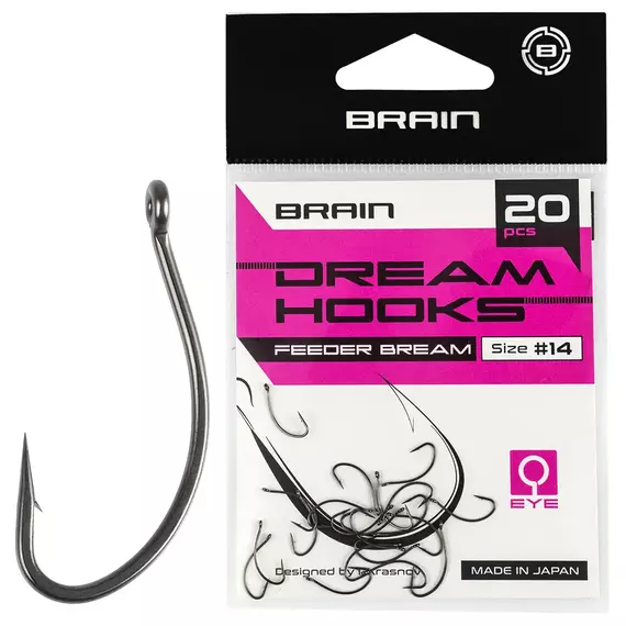 Гачок Brain Dream Hooks Feeder Bream #14 (20шт/уп), Номер крючка, №: 14, фото 