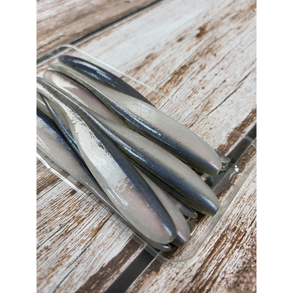 Силікон Keitech Shad Impact 4" (8 шт/упак), колір:420 pro blue red pearl, Довжина силікону: 4" (10.2 см), Колір силікону: 420 Pro Blue Red Pearl, фото , изображение 6