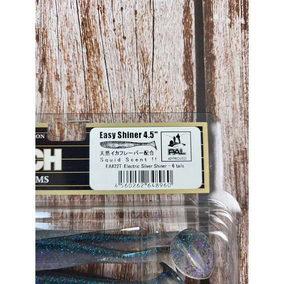 Силікон Keitech Easy Shiner 4.5" (6 шт/уп),, колір: ea#22 electric silver shi, Довжина силікону: 4.5" (11.4 см), Колір силікону: EA#22 Electric Silver Shi, фото , изображение 4