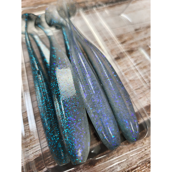 Силікон Keitech Easy Shiner 4.5" (6 шт/уп),, колір: ea#22 electric silver shi, Довжина силікону: 4.5" (11.4 см), Колір силікону: EA#22 Electric Silver Shi, фото , изображение 8