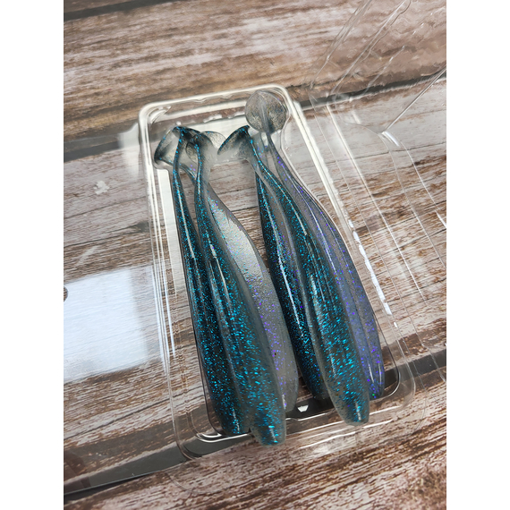 Силікон Keitech Easy Shiner 4.5" (6 шт/уп),, колір: ea#22 electric silver shi, Довжина силікону: 4.5" (11.4 см), Колір силікону: EA#22 Electric Silver Shi, фото , изображение 9