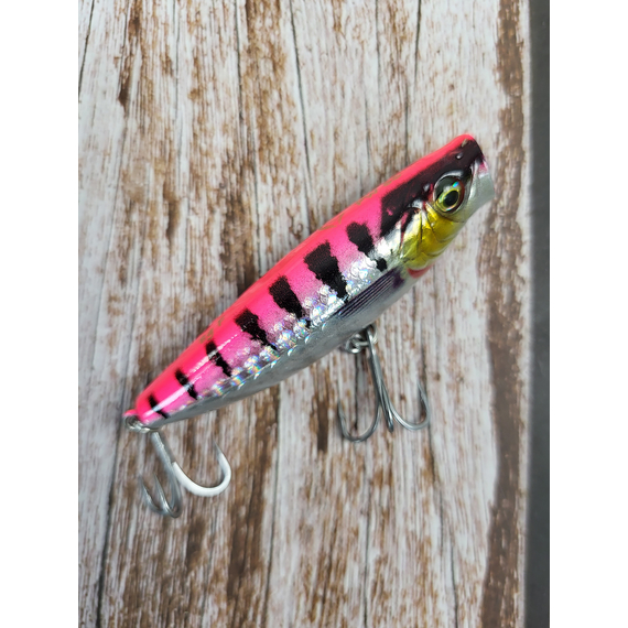 Воблер Savage Gear 3D Minnow Pop Walker F 66mm 8.0g Pink Barracuda PHP, Размер/Вес: 66мм/8г, Цвет воблера: Pink Barracuda PHP, фото , изображение 4