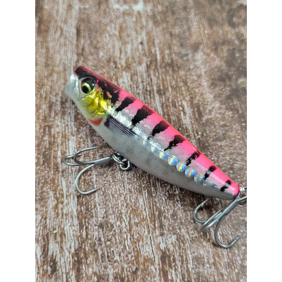 Воблер Savage Gear 3D Minnow Pop Walker F 66mm 8.0g Pink Barracuda PHP, Размер/Вес: 66мм/8г, Цвет воблера: Pink Barracuda PHP, фото , изображение 8