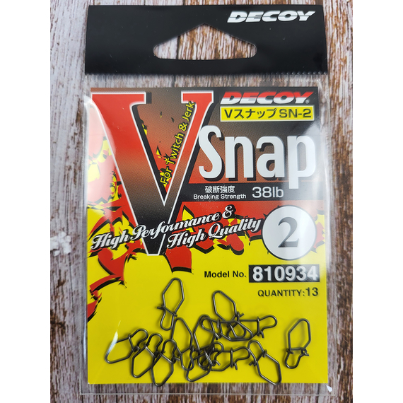 Застежка Decoy V Snap 2, 38lb 13 шт, фото , изображение 2