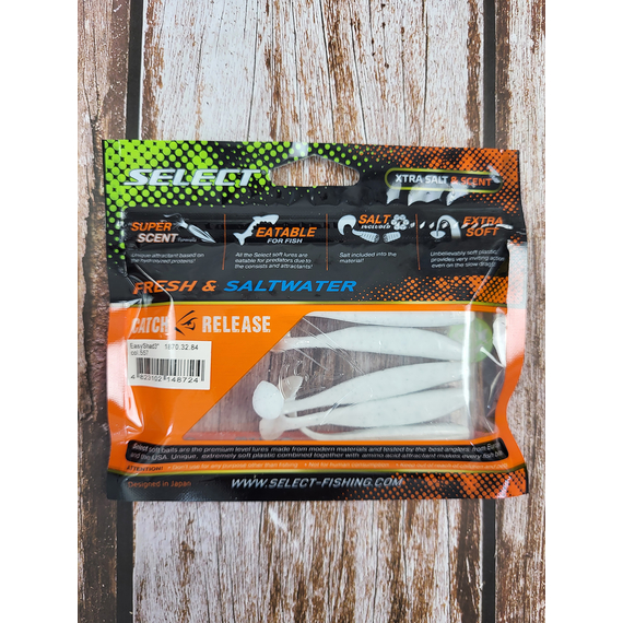 Силікон Select Easy Shad 3" #557 — їстівний віброхвіст для судака, щуки та великого окуня (5 шт/упак), Довжина силікону: 3" (7.62 см), Колір силікону: 557, фото , изображение 12