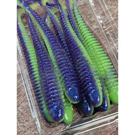 Силикон Keitech Swing Impact 4" (8 шт/упак) ц:pal#06 violet lime berry, Длина силикона: 4" (10.2 см), Расцветка силикона: PAL#06 Violet Lime Berry, фото , изображение 11