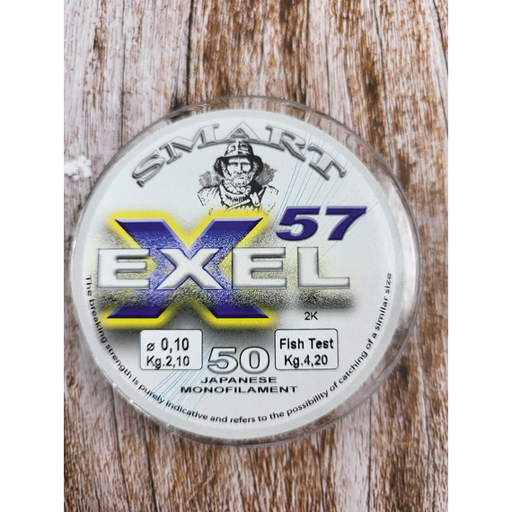 Жилка Smart Exel 57 50m 0.10mm 2.1kg, Діаметр: 0.10mm, Розмотування: 50m, фото , изображение 5