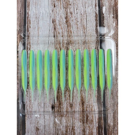 Силікон Keitech Sexy Impact 2.8" (12 шт/упак), колір:pal#03 ice chartreuse, Довжина силікону: 2.8" (7.1 см), Колір силікону: PAL#03 Ice Chartreuse, фото , изображение 5