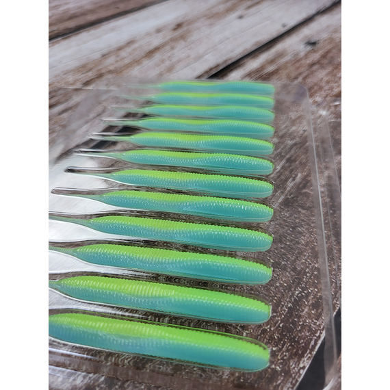 Силікон Keitech Sexy Impact 2.8" (12 шт/упак), колір:pal#03 ice chartreuse, Довжина силікону: 2.8" (7.1 см), Колір силікону: PAL#03 Ice Chartreuse, фото , изображение 7