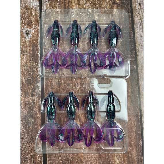 Силикон Keitech Crazy Flapper 2.8" (8 шт/уп), цвет: ea#21 mystic june bug, Длина силикона: 2.8" (7.1 см), Расцветка силикона: EA#21 Mystic June Bug, фото , изображение 4