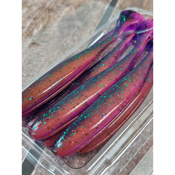 Силікон Keitech Easy Shiner 3.5" (7 шт/уп),, колір: ea#21 mystic june bug, Довжина силікону: 3.5" (8.9 см), Колір силікону: EA#21 Mystic June Bug, фото , изображение 8
