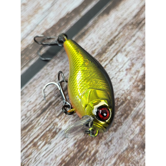 Воблер Jackall Chubby 38 SSR 38мм 4.2г HL Gold & Black, Розмір/Вага: 38мм/4.2г, Колір воблера: HL Gold & Black, фото , изображение 7