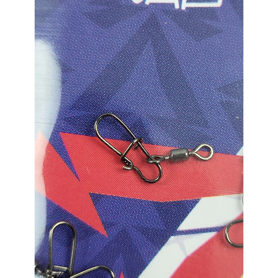 Вертлюжок з застібкою Select Basic Swivel Snap #14 (10 шт / уп), Размер: 15мм, Цвет воблера: Black Nickel, фото , изображение 6