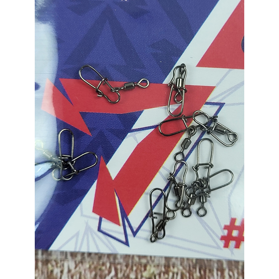 Вертлюжок з застібкою Select Basic Swivel Snap #14 (10 шт / уп), Размер: 15мм, Цвет воблера: Black Nickel, фото , изображение 7