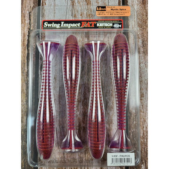 Силикон Keitech Swing Impact FAT 5.8" (4 шт/уп) цвет: pal#13 mistic spice, Длина силикона: 5.8" (14.7 см), Расцветка силикона: PAL#13 Mistic Spice, фото , изображение 3