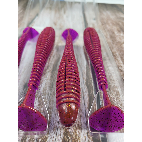 Силикон Keitech Swing Impact FAT 5.8" (4 шт/уп) цвет: pal#13 mistic spice, Длина силикона: 5.8" (14.7 см), Расцветка силикона: PAL#13 Mistic Spice, фото , изображение 6
