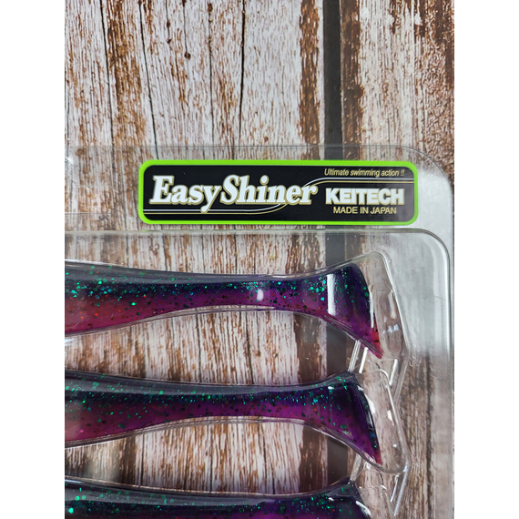 Силикон Keitech Easy Shiner 5" (5 шт/уп), цвет: ea#21 mystic june bug, Длина силикона: 5" (12.7 см), Расцветка силикона: EA#21 Mystic June Bug, фото , изображение 4