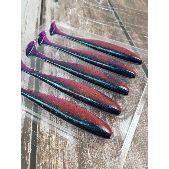 Силикон Keitech Easy Shiner 5" (5 шт/уп), цвет: ea#21 mystic june bug, Длина силикона: 5" (12.7 см), Расцветка силикона: EA#21 Mystic June Bug, фото , изображение 9
