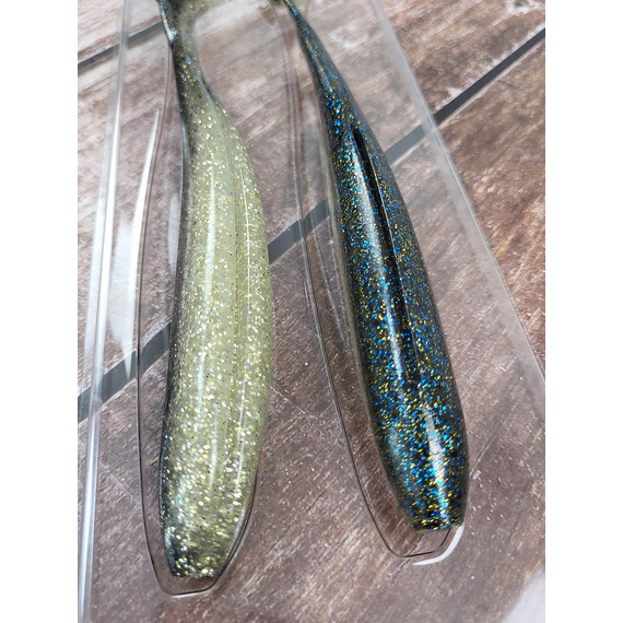 Силікон Keitech Easy Shiner 8" (2 шт/упак), колір:418 bluegill flash, Довжина силікону: 8" (20.3 см), Колір силікону: 418 Bluegill Flash, фото , изображение 7