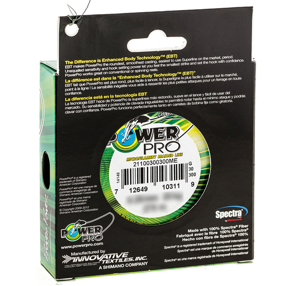 Шнур PowerPro Hi-Vis Yellow 135m d=0,23mm 15kg/33lb, Диаметр: 0.23mm, Размотка: 135m, Выберите цвет: желтый, фото , изображение 2