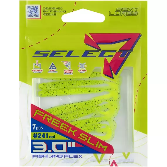 Силікон Select Freek Slim 3" #241 (7 шт / уп), Довжина силікону: 3" (7.62 см), Колір силікону: 241, фото , изображение 4
