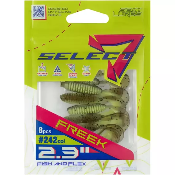 Силикон Select Freek 2.3" #242 (8 шт/уп), Длина силикона: 2.3" (4.3 см), Расцветка силикона: 242, фото , изображение 8