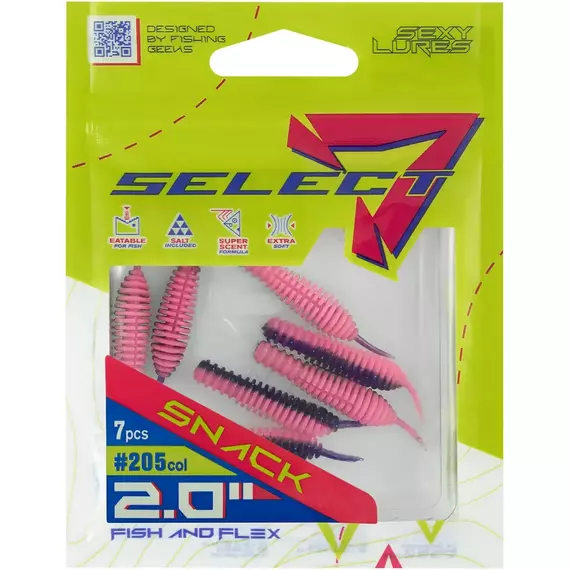 Силикон Select Snack 2" #205 (7 шт/уп), Длина силикона: 2" (5.2 см), Расцветка силикона: 205, фото , изображение 7