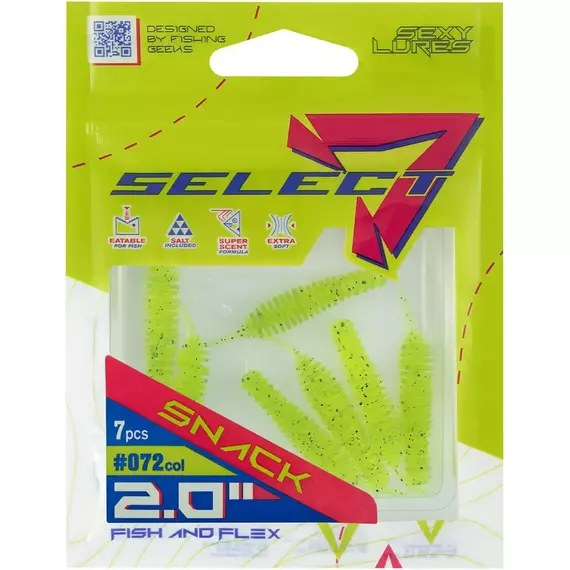 Силікон Select Snack 2.0" col.072 (7 шт/пак), Довжина силікону: 2" (5.2 см), Колір силікону: 072, фото , изображение 3