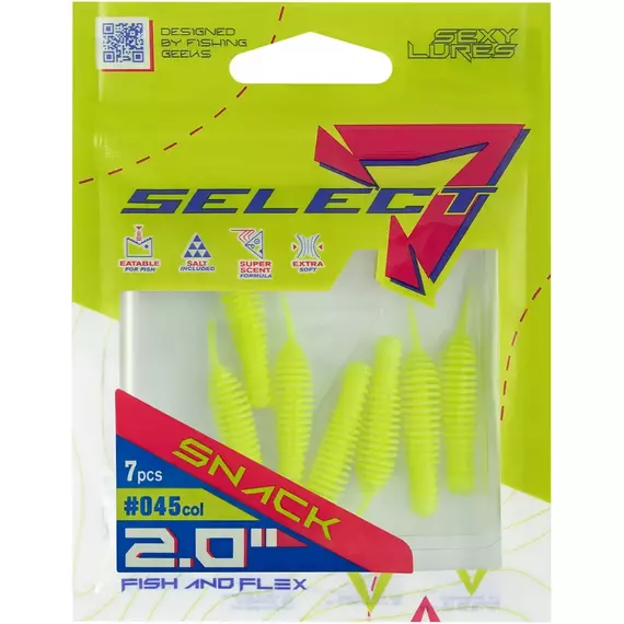 Силикон Select Snack 2.0" col.045 (7 шт/пак), Длина силикона: 2" (5.2 см), Расцветка силикона: 045, фото , изображение 9