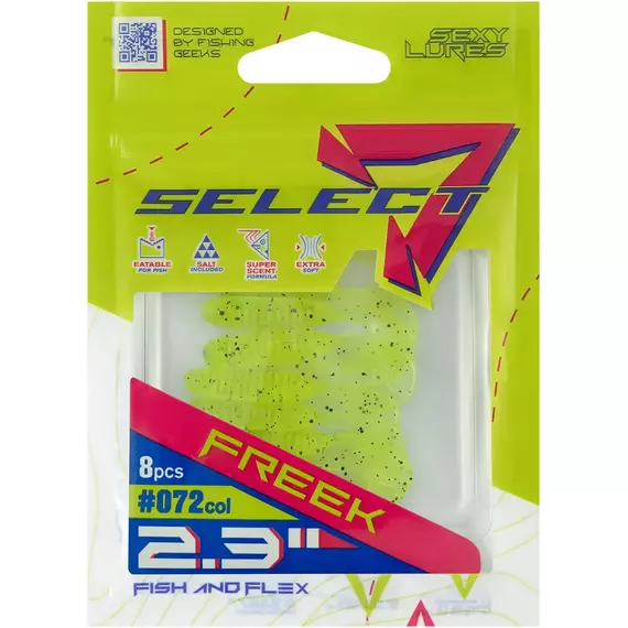 Силикон Select Freek 2.3" #072 (8 шт/уп), Длина силикона: 2.3" (4.3 см), Расцветка силикона: 072, фото , изображение 7