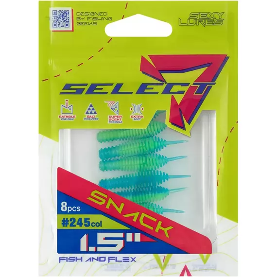 Силикон Select Snack 1.5" col.245 (8 шт/пак), Длина силикона: 1.5" (4 см), Расцветка силикона: 245, фото , изображение 5