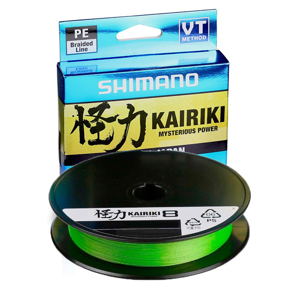 Шнур Shimano Kairiki 8 PE 150m 0.19mm 12.0kg салатовий (Japan), Діаметр: 0.19mm, Розмотування: 150m, Колір: салатовый, фото , изображение 3