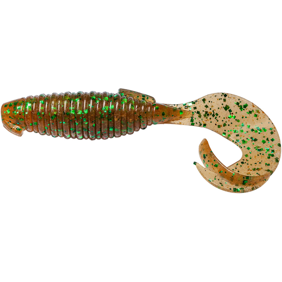 Силікон Keitech Flapper Grub 4" (7 шт/упак), колір:ea#02 peach green flk., Довжина силікону: 4" (10.2 см), Колір силікону: EA#02 Peach Green FLK, фото 