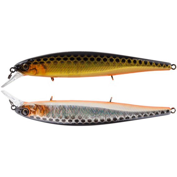 Воблер Jackall MagSquad 115SP 115mm 16.0g HL Gold & Silver Black, Розмір/Вага: 115мм/16г, Колір воблера: HL Gold & Silver Black, фото 