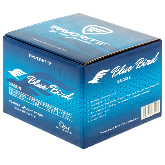 Катушка Favorite Blue Bird NEW 2500S 5.2:1 8+1BB, Размер шпули: 2500S, фото , изображение 9