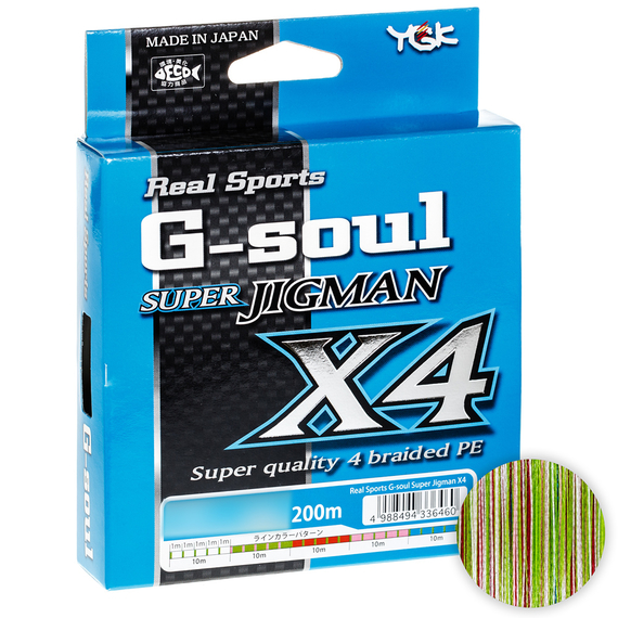 Шнур YGK Super Jig Man X4 200m #0.6/12lb 0.128mm/6kg, Диаметр: #0.6/0.128mm, Размотка: 200m, фото 