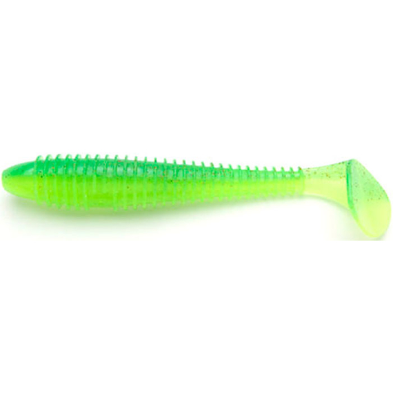 Силикон Keitech Swing Impact FAT 2.8" (8 шт/упак) цвет: 424 lime chartreuse, Длина силикона: 2.8" (7.1 см), Расцветка силикона: 424 Lime Chartreuse, фото , изображение 2