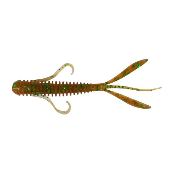 Силікон Keitech Hog Impact 3.5" (10 шт/упак), колір:ea#02 peach green flk., Довжина силікону: 3.5" (8.9 см), Колір силікону: EA#02 Peach Green FLK, фото , изображение 2