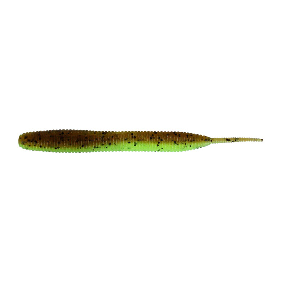 Силікон Keitech Sexy Impact 2.8" 12, колір:401 greenpumpkinpp.chart, Довжина силікону: 2.8" (7.1 см), Колір силікону: 401 Green Pumpkin/Chartreuse, фото , изображение 2
